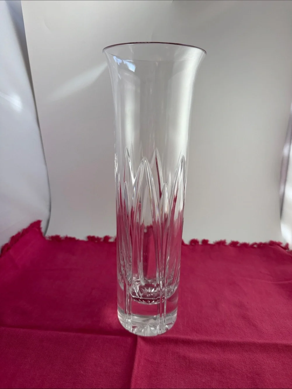 Atlantis Portugal Cut Lead Crystal Vase 10.5”